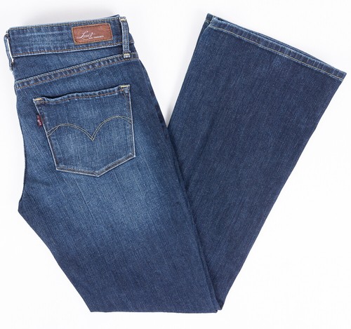 LEVIS Demi Curve Bootcut Donna Jeans Sbiadito Lavaggio Scuro Taglia 26/30 |  eBay