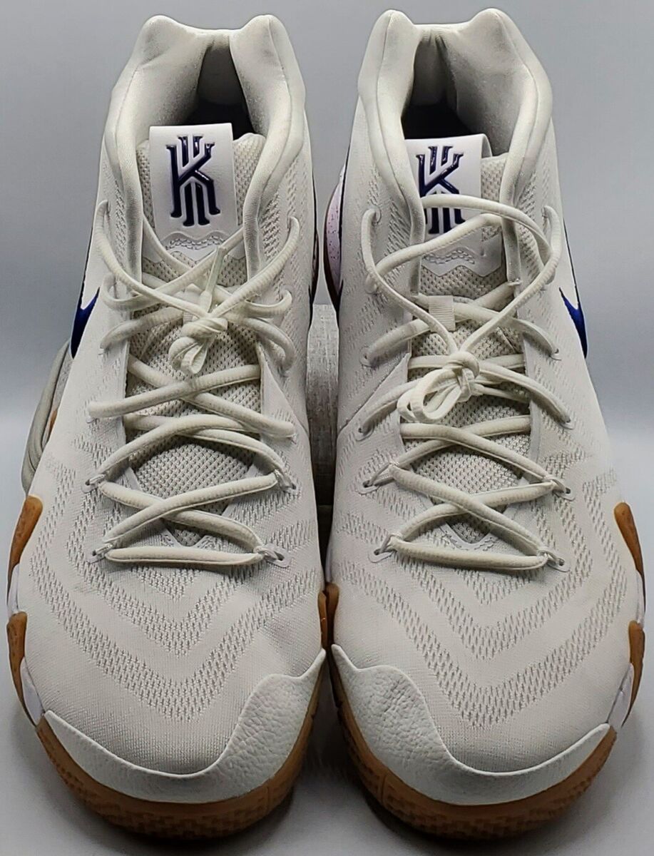 Nike Kyrie 4 Uncle Drew White Royal Blue Gum Sole Men's Size Nike Kyrie 4 Uncle Drew White Royal Blue Gum Sole Men's Size