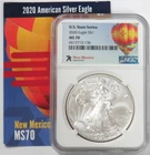 2020 AMERICAN SILVER EAGLE NEW MEXICO 8 OF 50 U.S. STATE SERIES NGC MS 70