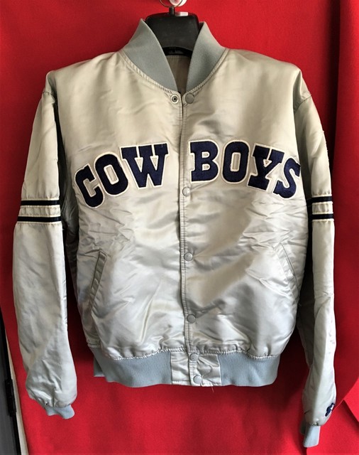 Dallas Cowboys Silver satin starter Jacket/Jersey Size &hellip;