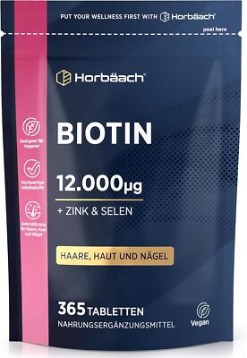 Biotin Zink, Selen Komplex - 365 Vegane Tabletten