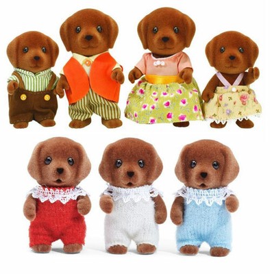 calico critters golden retriever family