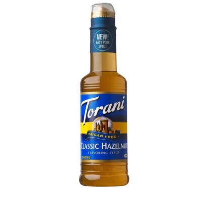   New Torani Classic Sugar Free Hazelnut 375ML Cane Syrup Bottle 12.7 FL Oz