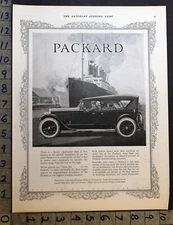 1923 PACKARD SINGLE SIX TOURING CAR STEAMSHIP NAUTICAL BOAT AUTO CAR AD 34454