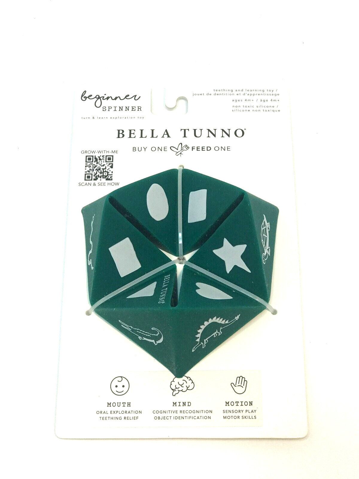 Tunno Tots Origami Teething Learning Folding Moving Toy Gray White Baby Game NEW