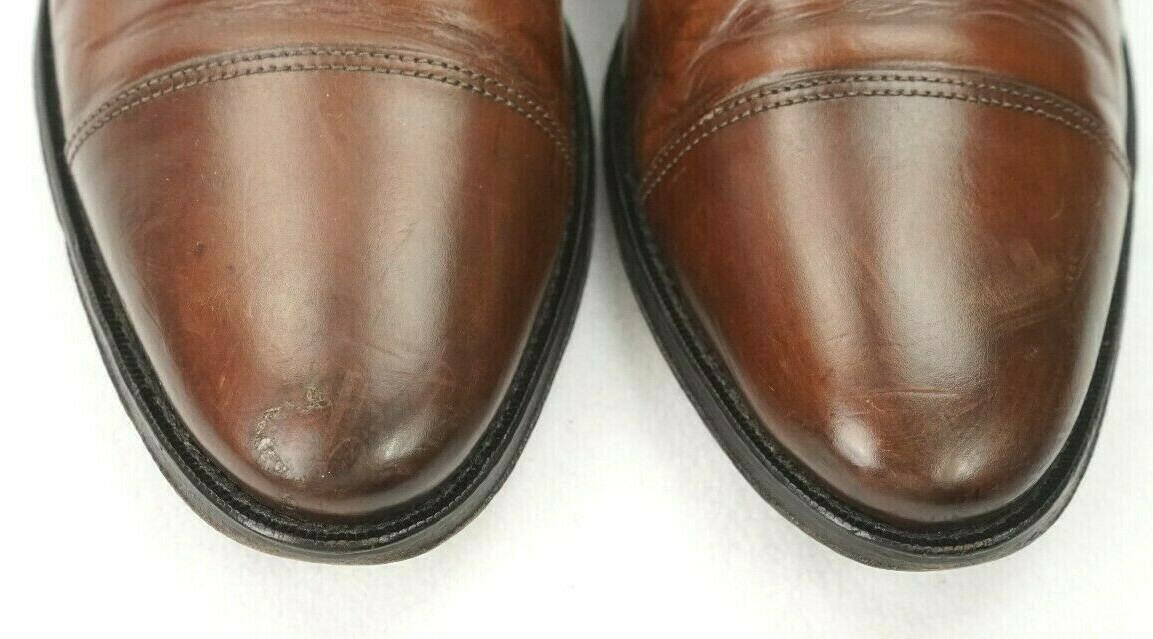 SUITSUPPLY Cognac Brown Leather Men Captoe Oxford Dress  display picture 2