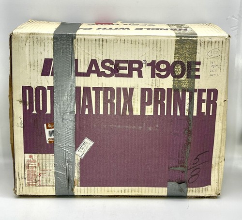 Vintage Laser 190E Dot Matrix Printer In Original Box Untested - Picture 12 of 14