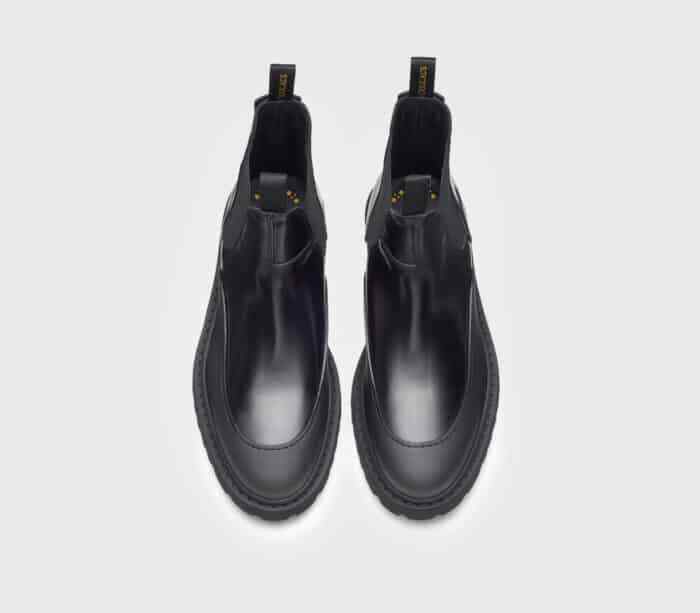 Ankle Boot Beatles Man Doucal's Black Leather & Details