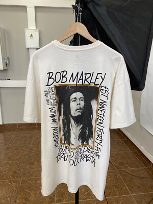 🇯🇲 Bob Marley Rasta Jamaica t-shirt size XL color beige | eBay