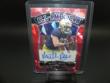 2022 Leaf Valiant MICHAEL MAYER All-American RED CRYSTAL Auto RC /4 RAIDERS