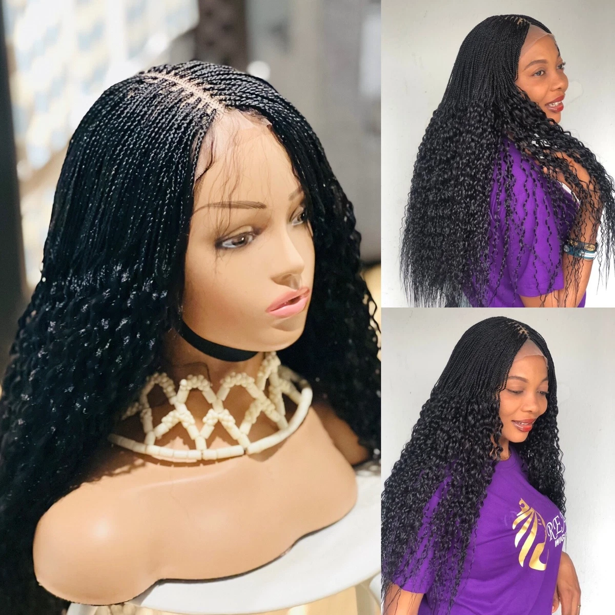 Braided Water Wave Wig. Made on a full lace wig.length is 24inches