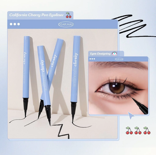 Delineador de ojos Dearmay Califonia Cherry Pen 05 g Cosmestics coreanos - Imagen 2 de 3