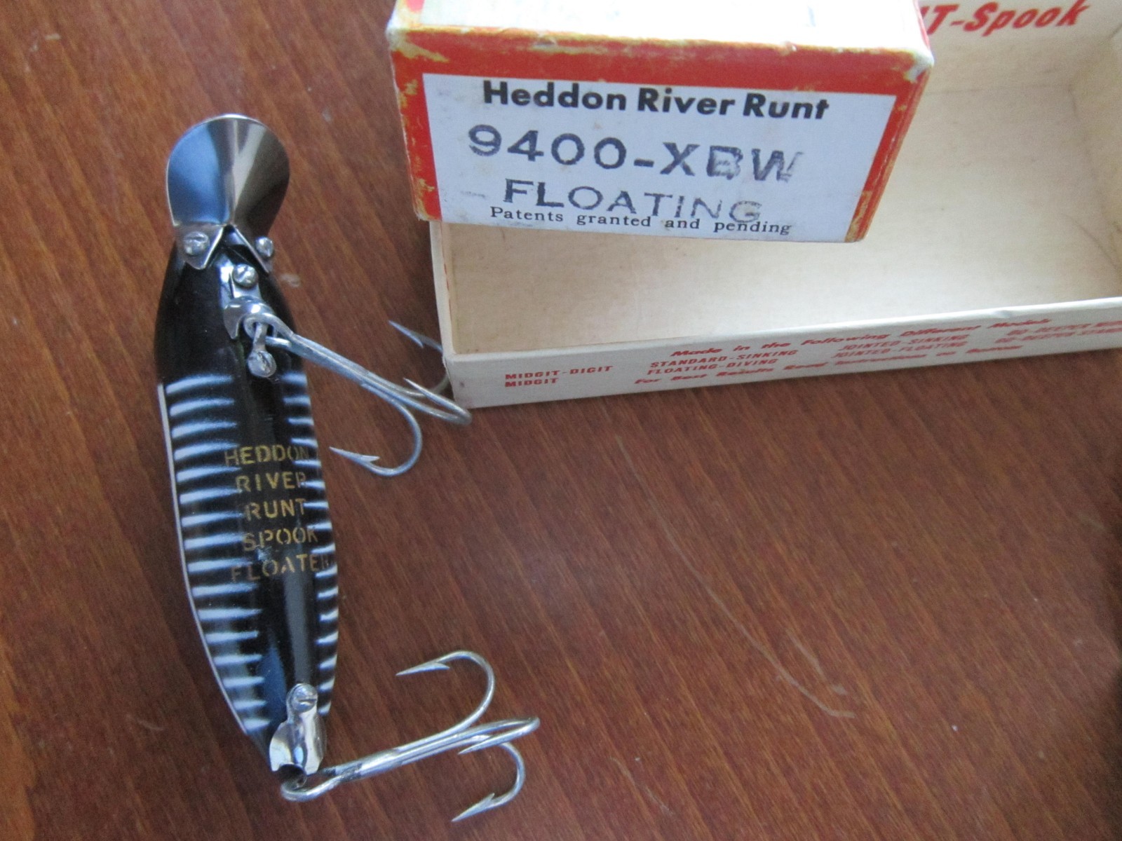 Leurre De Pêche Vintage Heddon River Runt Spook – Flotteur, Avec Boîte D’origine, Pré-owné