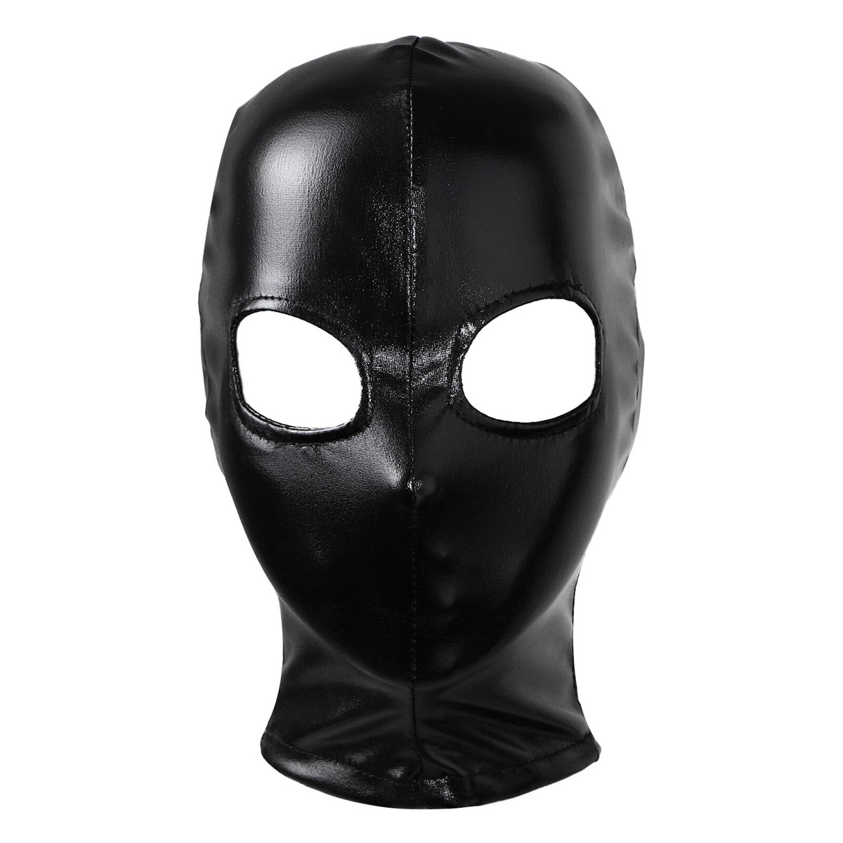 Shiny Bronzing Cloth Face Mask Open Mouth and Eye Glued Head Cover