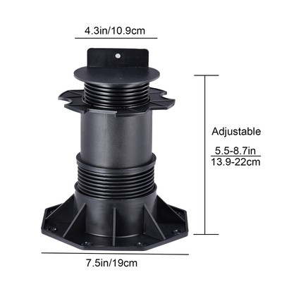 12 Pack Adjust Height 5.5''-8.7'' Deck Support Pedestal Deck Foundation Base