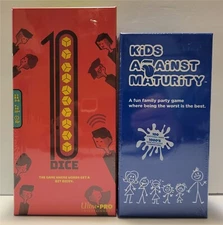 NEW In Shrink Wrap ULTRA PRO 10 DICE GAME & KIDS AGAINST MATURITY GAMES