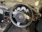 PORSCHE 997 SPORTS STEERING WHEEL & AIRBAG Black Leather & Grey Alcantara