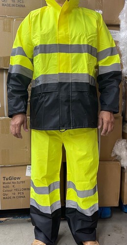 Yellow Safety Rain-suit, Rain Jacket 
