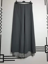 ANGELO TARLAZZI Women's Silk Pants Gray Size 44 Made In France