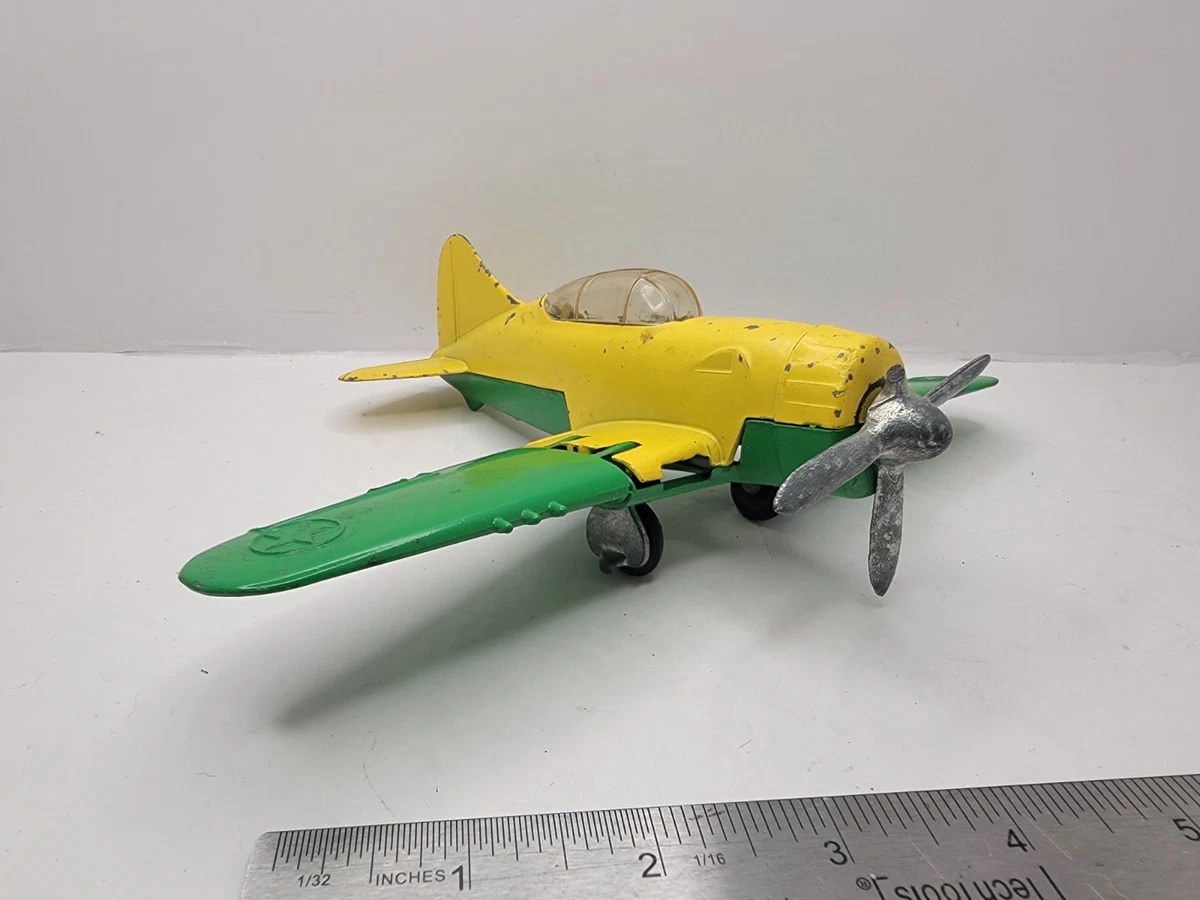 Jouet vintage Hubley Kiddie métal Seconde Guerre mondiale avion de l