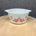 PYREX Vtg FRIENDSHIP (only Red Pattern )~ 1 Quart (473) Casserole Dish~ NO LID