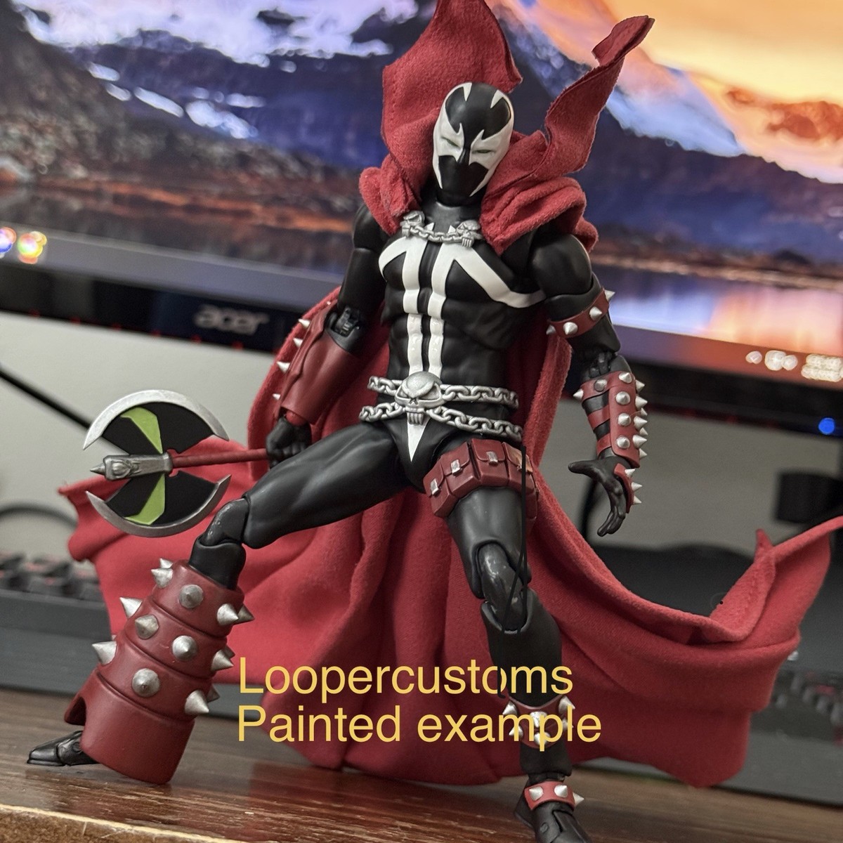Spawn V2 Mafex CT custom Unpainted 1/12 kit Loopercustoms 3d