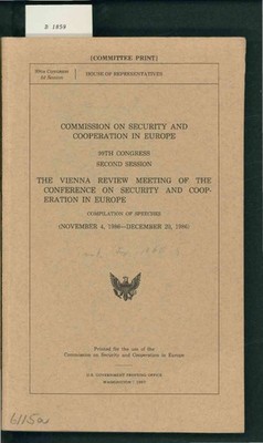 Commission on Security and Cooperation in Europe. 99th Congress, Second Session.