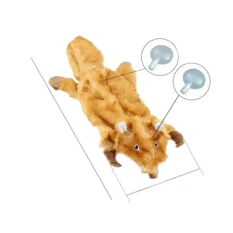 2 Pack Dog Squeaky Plush Toy For Small Medium Large Dogs No Stuffing Dog Toys