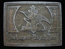 OC27131 RARE VINTAGE 1970s **ANHEUSER-BUSCH, INC.** BEER BREWING COMPANY BUCKLE