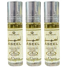 3 Pack Aseel Al Rehab Roll On 6mL Each Perfume Oil Concentrated