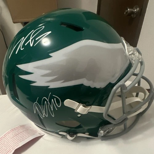 Philadelphia Eagles Michael Vick and Deshaun Jackson Autographed Helmet Beckett