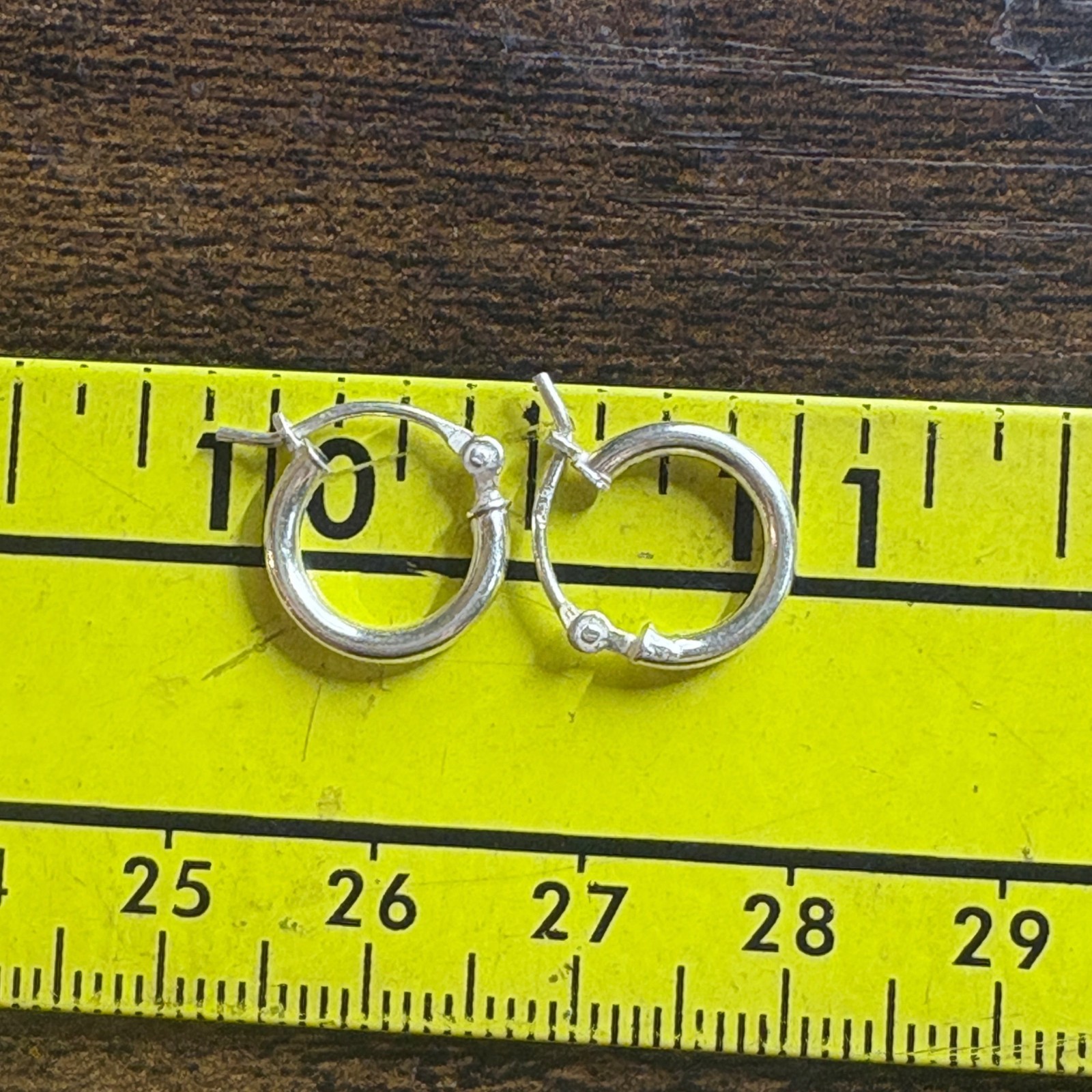 Solid Sterling Silver 925 Rounded Hoop Earrings H… - image 8