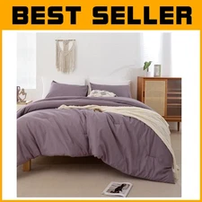 King Size Bedding Set - Dusty Purple Comforter & Pillowcases