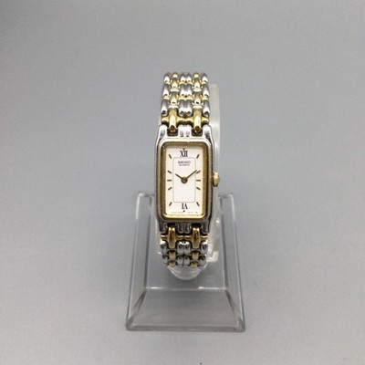 Vintage Seiko Womens Watch 13mm Two Tone Stainless 2E20-5560 New