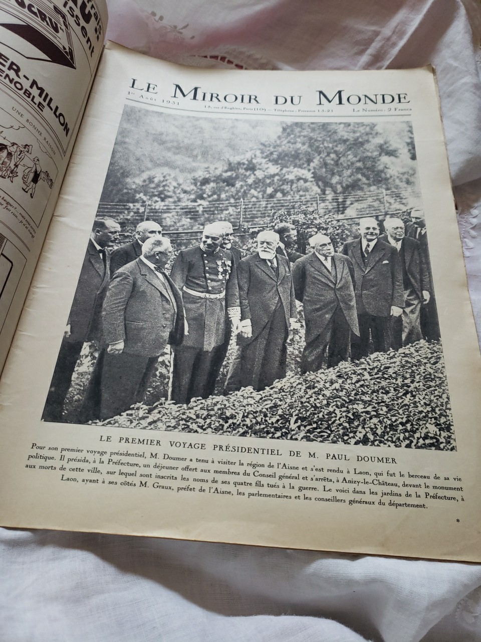 Le Mirour Du Monde,  1 Aout 1931. French Magazine 