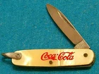 VINTAGE LATAMA ITALY COCA-COLA COKE KNIFE MINI RAILROAD WATCH FOB KNIVES ANTIQUE