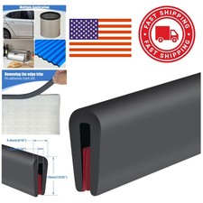 Black EPDM Rubber Edge Trim 10 Foot Length Self Adhesive U Channel Protector