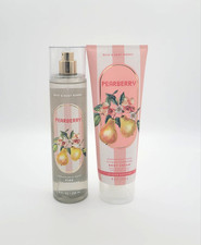 Bath Body Works Pearberry Fine Fragrance Body Mist Body Cream Set of 2