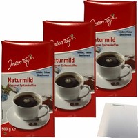 Jeden Tag Kaffee Naturmild Erlesener Spitzenkaffee 3X500G Packung Usy Block