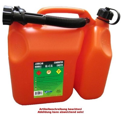 EDA Kombi-Kanister für Kraftstoff 6 Liter + Öl 2,5 Liter