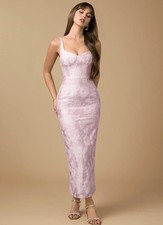 Women’s Azazie Atelier Light Pink Maxi Dress Size 2