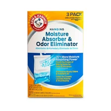 (3-Pack) 16 Oz. Moisture Absorber Odor Eliminator Hanging Bags Arm And Hammer