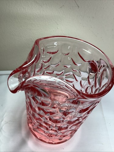 1968 Retro Pebble Beach Pink Fostoria Glass Pitcher Bar Ware Kitchen Decor 410 - 第 8/11 張圖片
