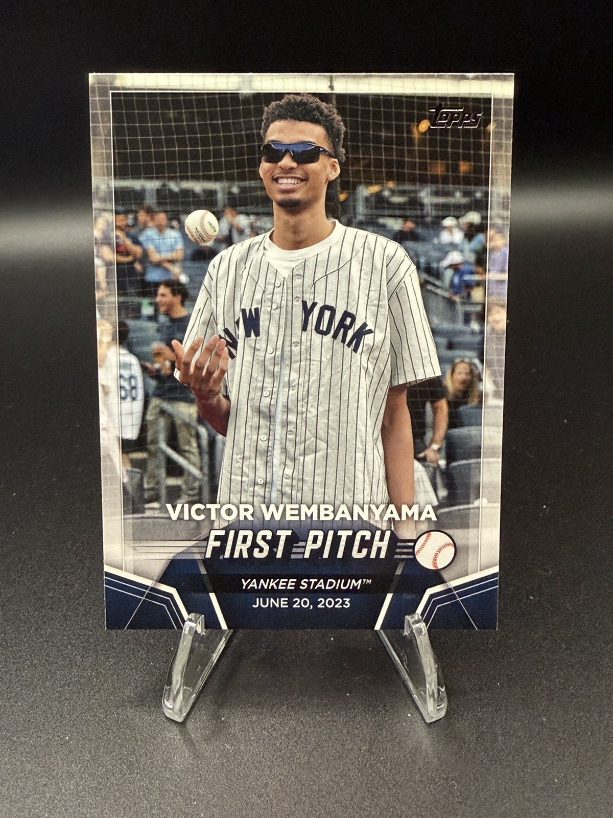 2024 Topps Victor Wembanyama First Pitch Insert #FP-1 - New York Yankees