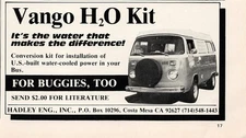 Hadley Engineering Inc Vango H2O Kit Cost Mesa California Vtg Magazine Print Ad