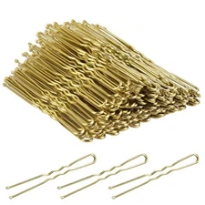 U Shaped Hair Pins,TsMADDTs 100 Pcs Blonde Bun Pins for Women A-Gold 