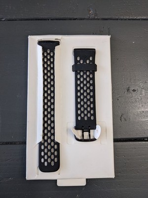 Fitbit Versa 3/Sense Sport Band Black/Lunar White Small