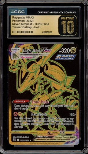 Pokemon Rayquaza VMAX Silver Tempest Trainer Gallery FA #TG29 CGC 10 Pristine