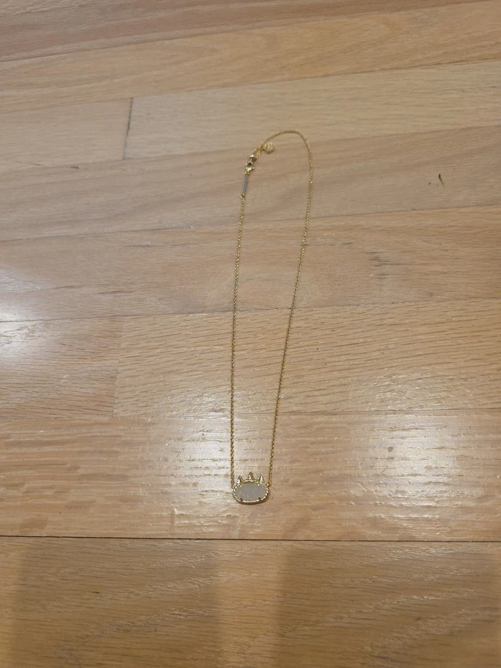 KENDRA SCOTT Womens Iridescent Drusy Elisa Unicorn Pendant Gold Chain Necklace - Image 3 of 4