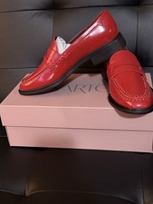 Franco Sarto Womens Eden Studded Loafers US 7 M Red Slip On New